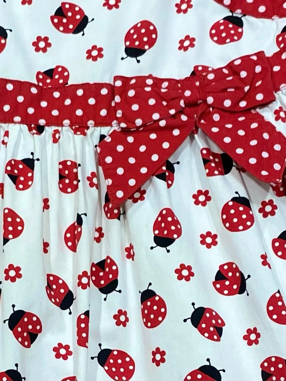 Gymboree Girls Polka Dot Ladybug Red and White Sundress Size 5